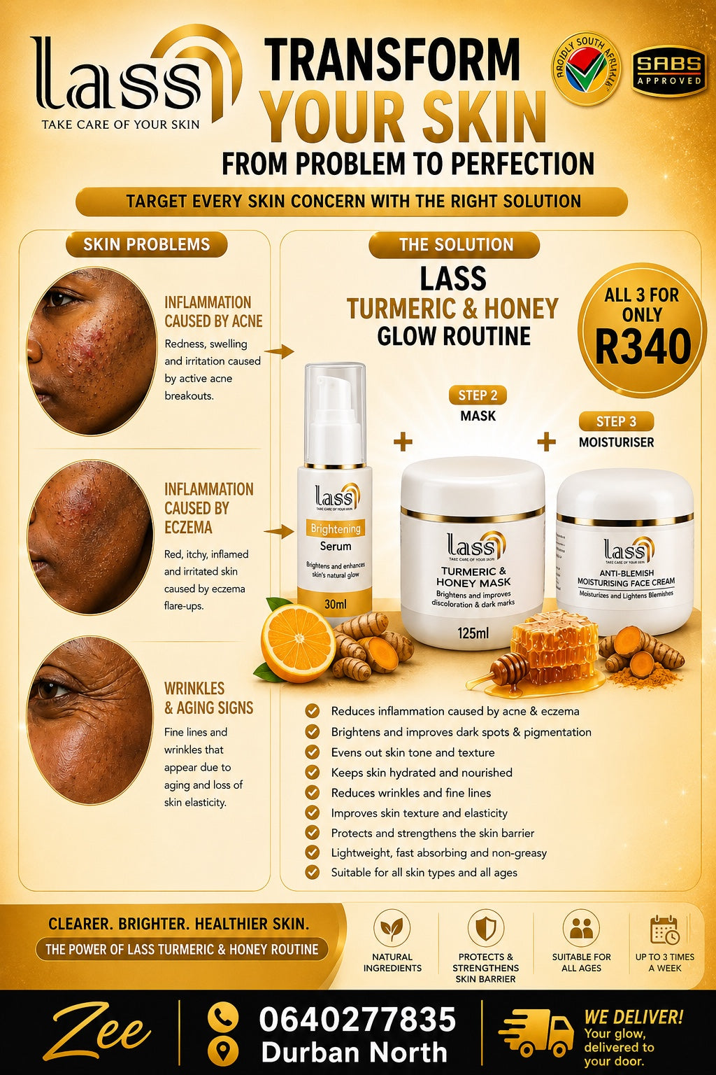 Lass Turmeric and Honey Glow Routine R340