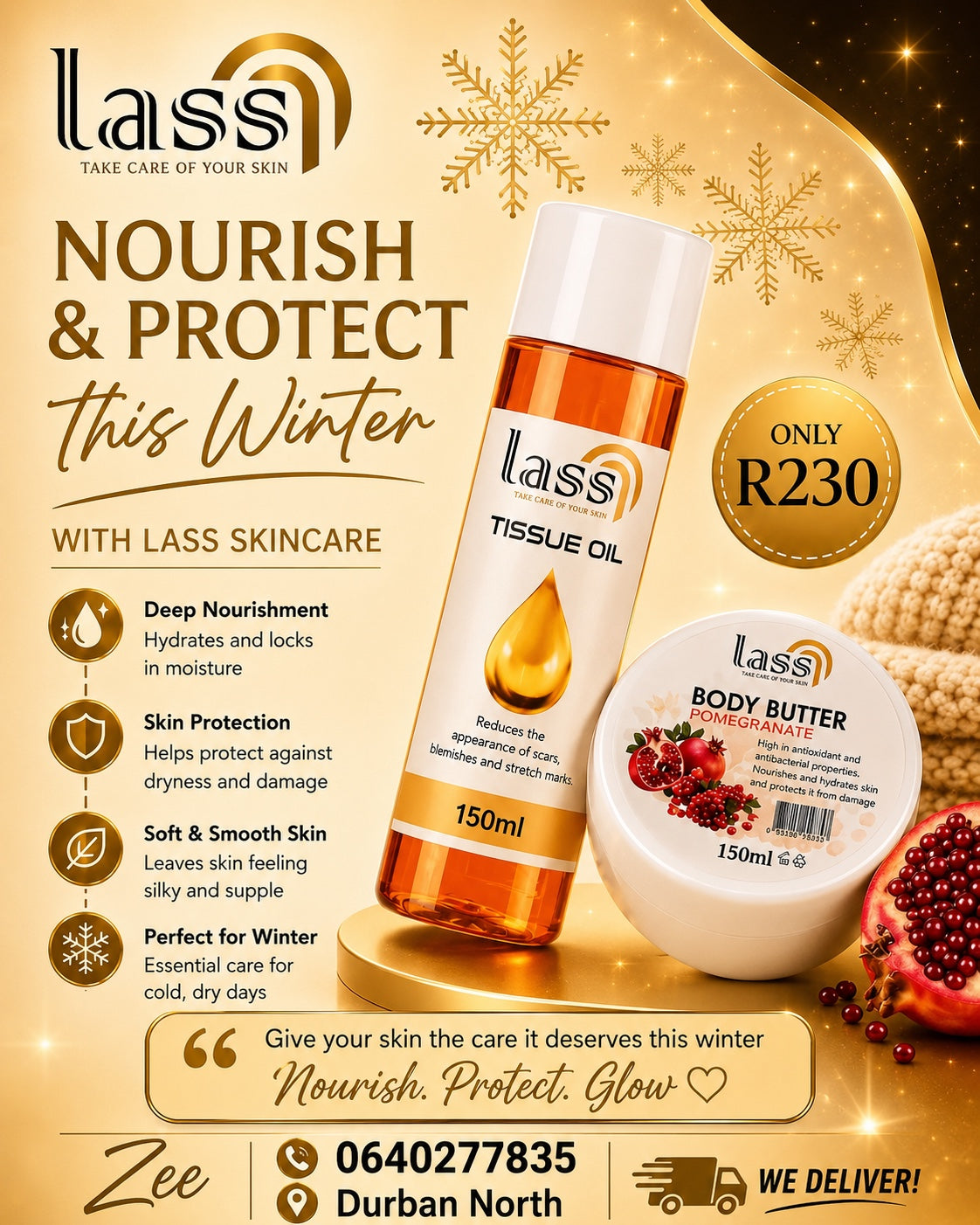 Lass Tissue Oil and Body Butter Winter Combo R230